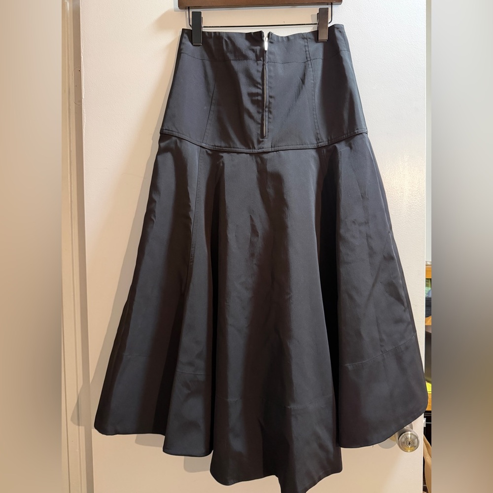 Zara Black Midi Flared Panel Skirt - Picture 2 of 3